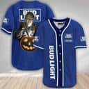 Horror Michael Myers with Pumpkin Bud Light Baseball Jersey