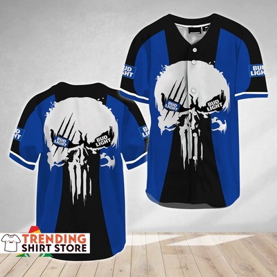 Cool Ghost Head Skull Bud Light Baseball Jersey Cool Ghost Head Skull Bud Light Baseball Jersey