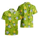 Funny Busch Light Hawaiian Shirt Corn Wearing Sunglasses