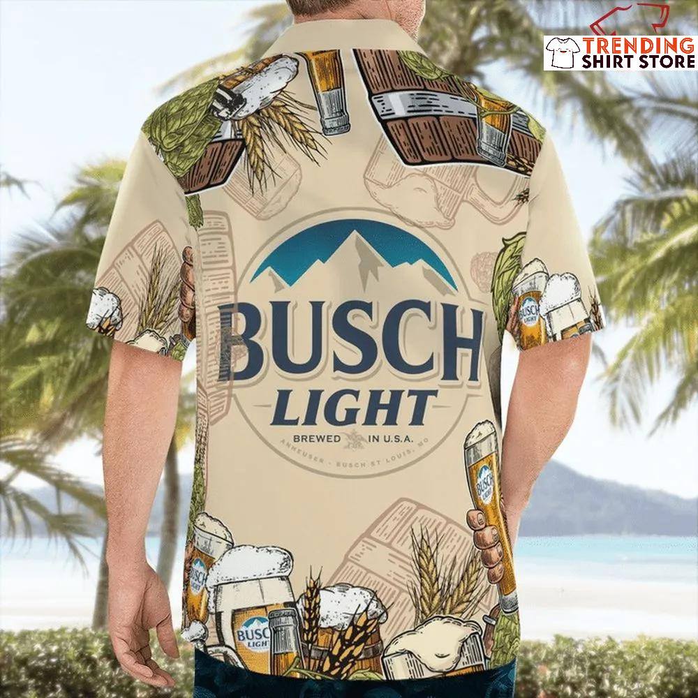 Bulldog Busch Light Beer Hawaiian Shirt Bulldog Busch Light Beer Hawaiian Shirt