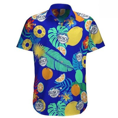 Busch Light Hawaiian Shirt Tropical Blue Summer Holiday Gift Busch Light Hawaiian Shirt Tropical Blue Summer Holiday Gift