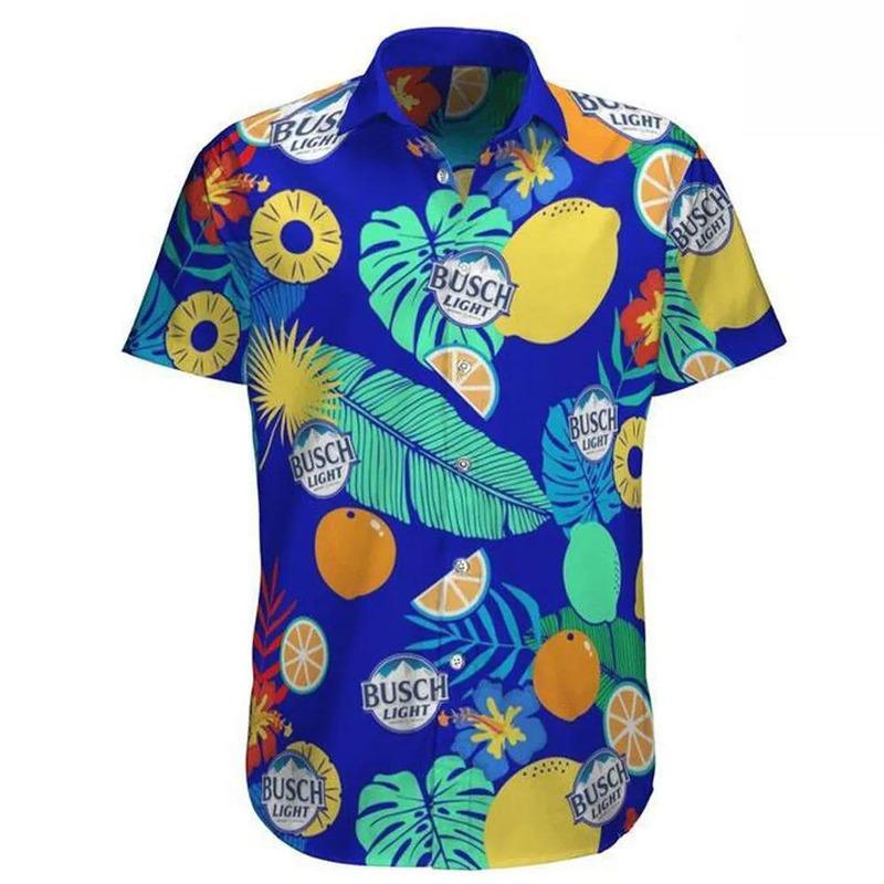 Busch Light Hawaiian Shirt Tropical Blue Summer Holiday Gift Busch Light Hawaiian Shirt Tropical Blue Summer Holiday Gift