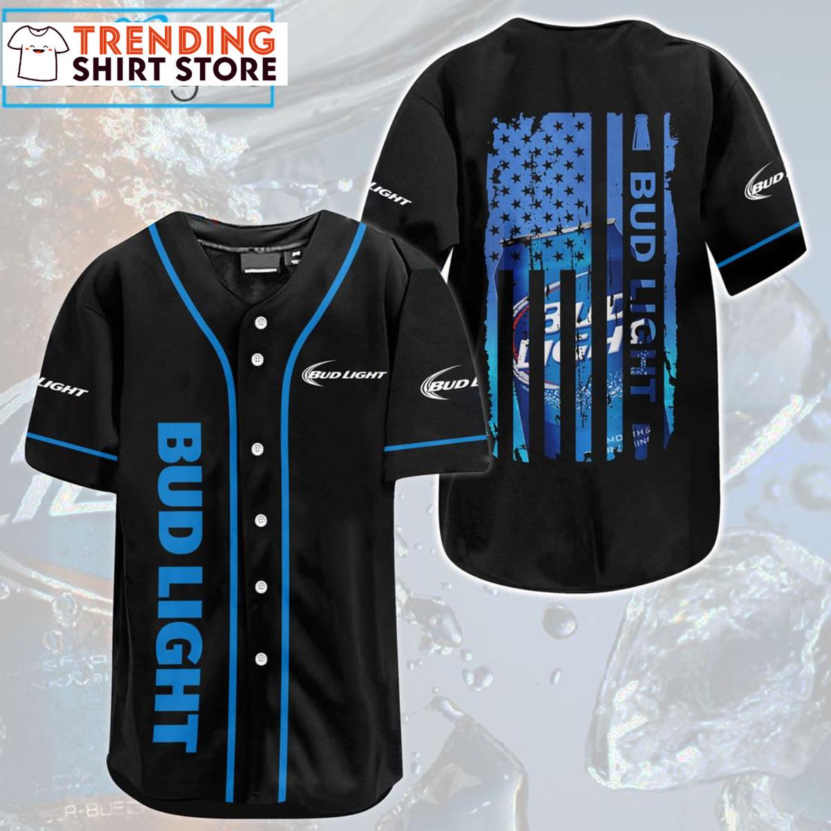 US Flag Bud Light Baseball Jersey