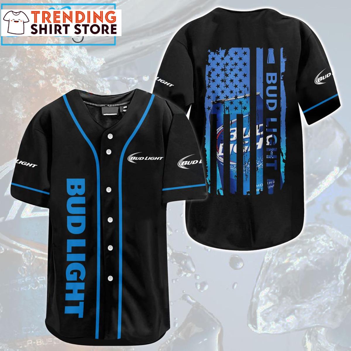 US Flag Bud Light Baseball Jersey US Flag Bud Light Baseball Jersey