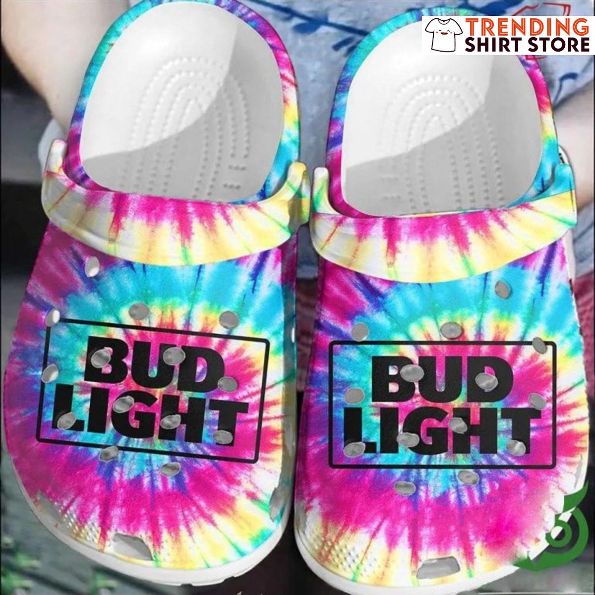 Bud Light Crocs Clogs Special Colorful Tie Dye