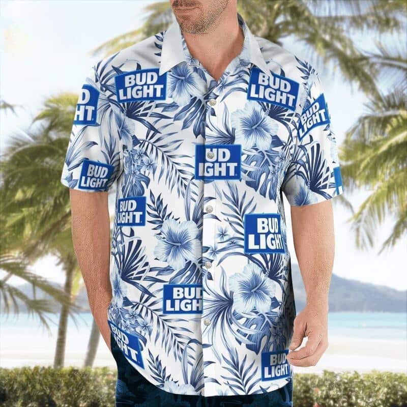 Bud Light Hawaiian Shirt Classic Flora Bud Light Hawaiian Shirt Classic Flora
