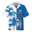 Coors Light Hawaiian Shirt Palm Tree Summer Holiday Gift