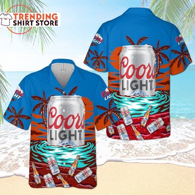 Coors Light Hawaiian Shirt Full Beer Summer Beach Coors Light Hawaiian Shirt Full Beer Summer Beach