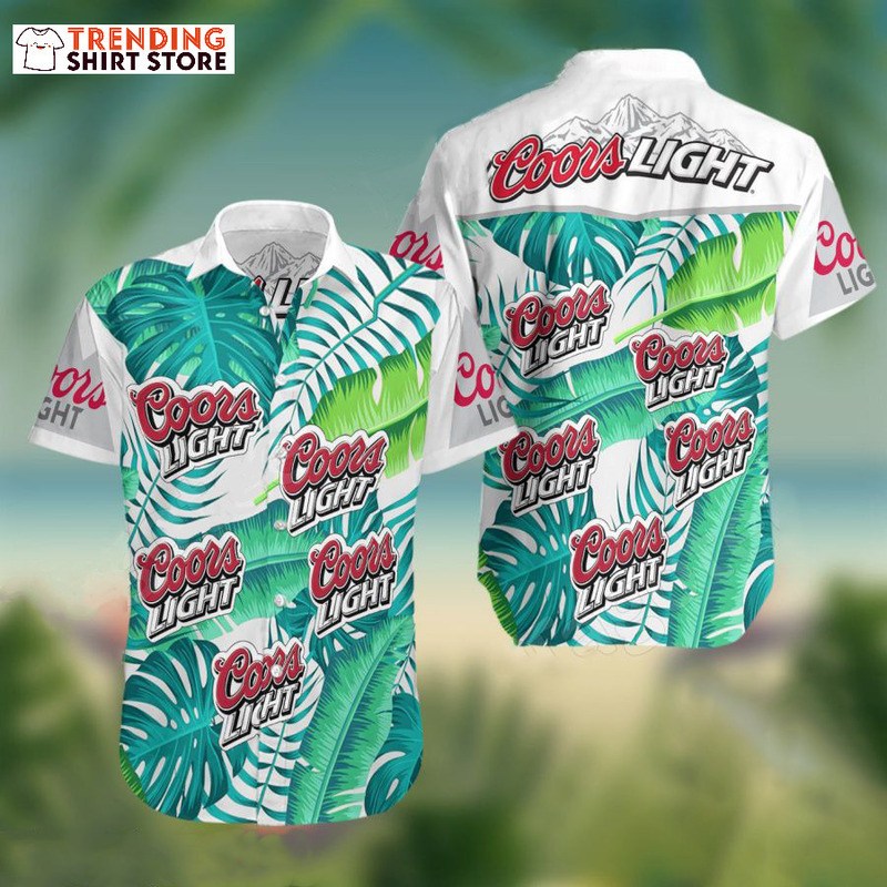 Coors Light Hawaiian Shirt Tropical Leaves Gift For Nature Lovers Coors Light Hawaiian Shirt Tropical Leaves Gift For Nature Lovers