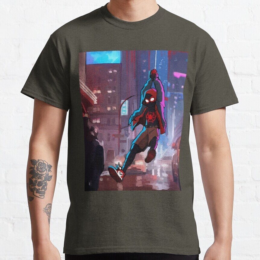 Spider-man Across The Spider Verse T-Shirt Miles Morales What's Up Danger