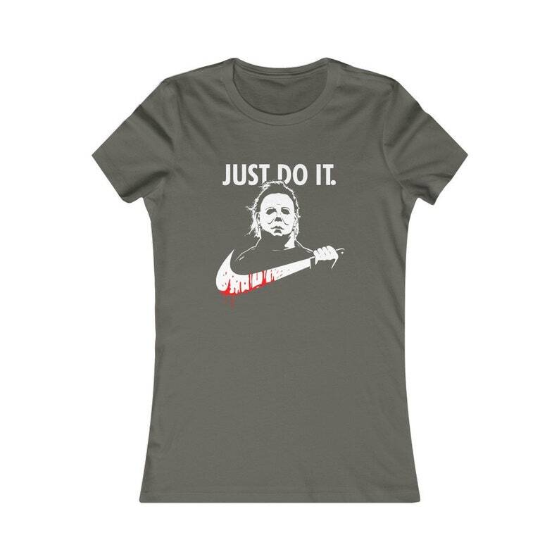 Just Do It Michael Myers Knife Nike Logo Halloween Series T-Shirt Just Do It Michael Myers Knife Nike Logo Halloween Series T-Shirt