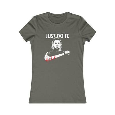 Just Do It Michael Myers Knife Nike Logo Halloween Series T-Shirt Just Do It Michael Myers Knife Nike Logo Halloween Series T-Shirt