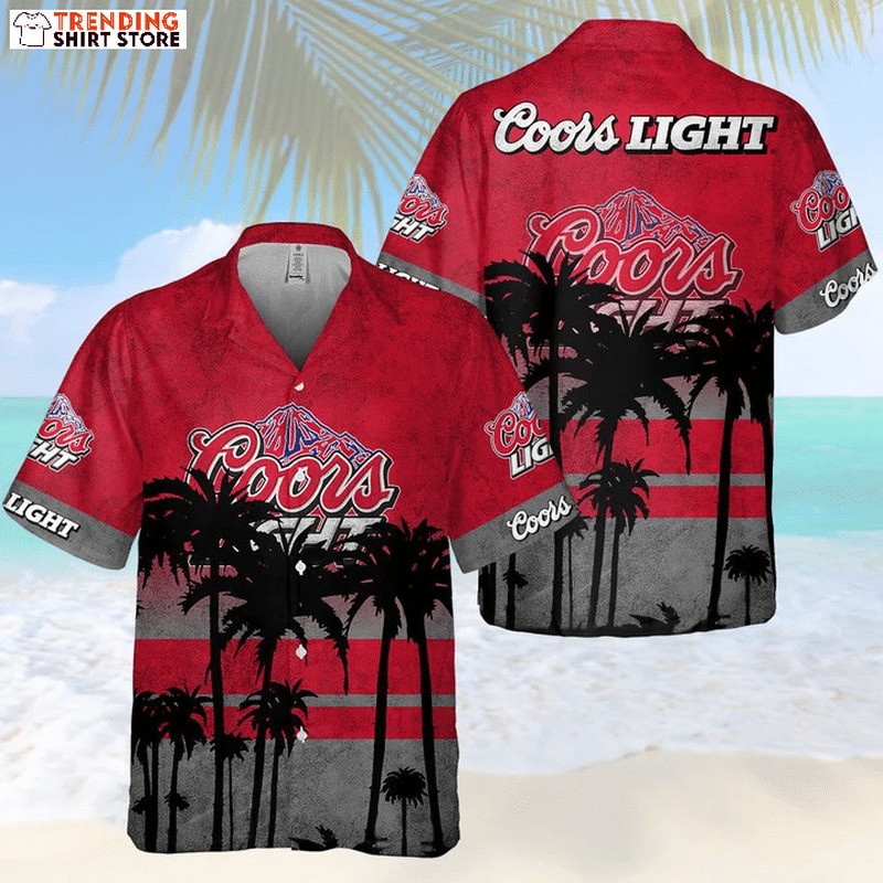 Vintage Coors Light Hawaiian Shirt Palm Tree Summer Holiday Gift Vintage Coors Light Hawaiian Shirt Palm Tree Summer Holiday Gift