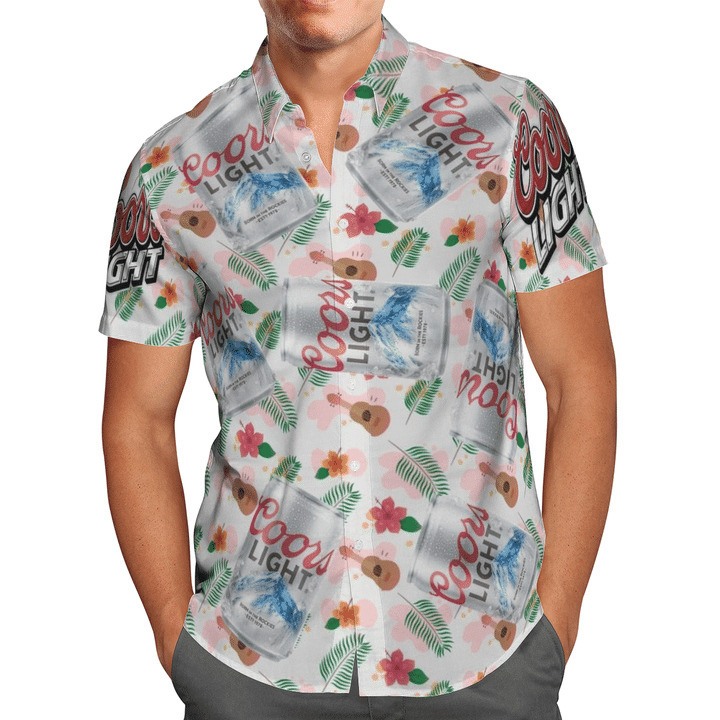 Coors Light Beer Hawaiian Shirt Floral Guitar Gift For Beach Lovers Coors Light Beer Hawaiian Shirt Floral Guitar Gift For Beach Lovers