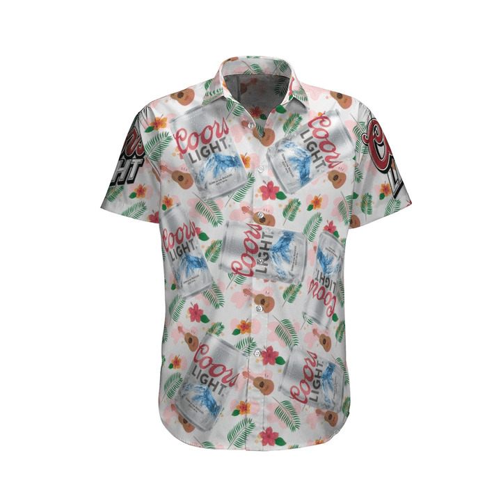 Coors Light Beer Hawaiian Shirt Floral Guitar Gift For Beach Lovers Coors Light Beer Hawaiian Shirt Floral Guitar Gift For Beach Lovers