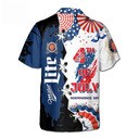 Miller Lite Hawaiian Shirt 4th Of July US Independence Day Miller Lite Hawaiian Shirt 4th Of July US Independence Day