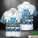 Bud Light Hawaiian Shirt Pineapple Blue Leaves For Beer Fans Bud Light Hawaiian Shirt Pineapple Blue Leaves For Beer Fans