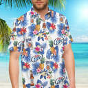Miller Lite Hawaiian Shirt Tropical Summer Flowers And Pineapples For Beach Lovers Miller Lite Hawaiian Shirt Tropical Summer Flowers And Pineapples For Beach Lovers