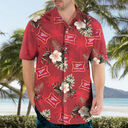 Classic Red Miller High Life Hawaiian Shirt White Flowers Gift For Beach Lovers