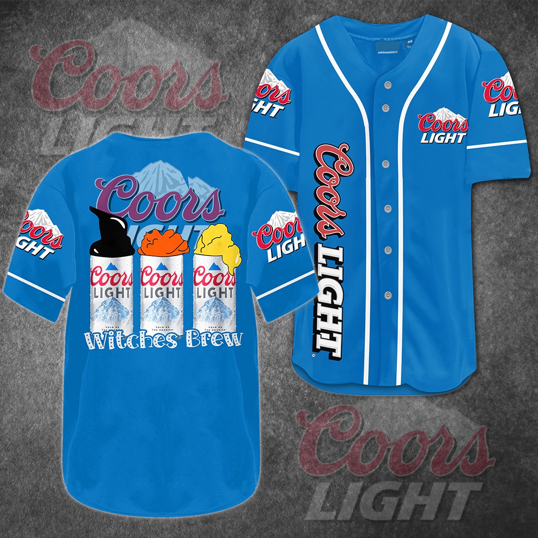 Coors Light Baseball Jersey Witches Brew For Beer Lovers