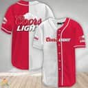 Coors Light Baseball Jersey Red And White Coors Light Baseball Jersey Red And White