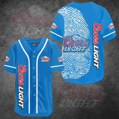 Coors Light Baseball Jersey Finger Print Unique Gift For Beer Lovers