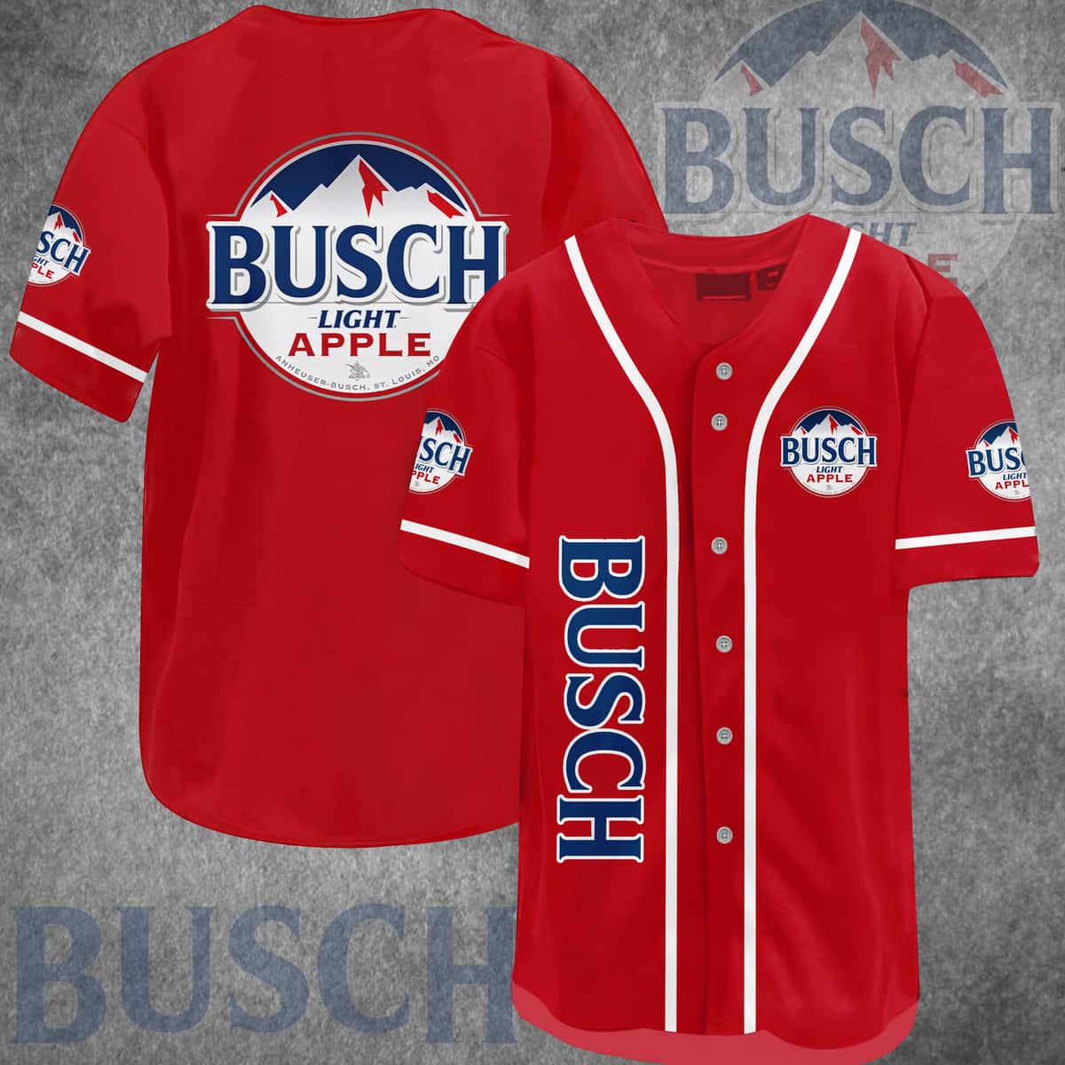 Busch Light Apple Baseball Jersey Gift For Beer Drinkers Busch Light Apple Baseball Jersey Gift For Beer Drinkers