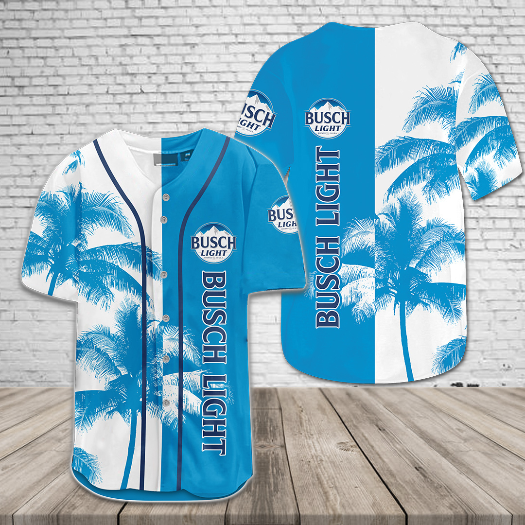 Busch Light Baseball Jersey Palm Tree Baseball Fans Gift