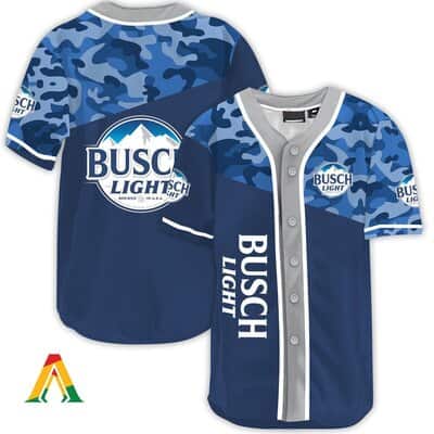 Classic Camouflage Busch Light Baseball Jersey Classic Camouflage Busch Light Baseball Jersey