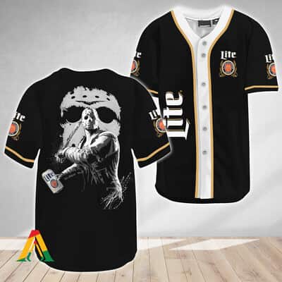 Miller Lite Baseball Jersey Jason Voorhees Friday The 13th Miller Lite Baseball Jersey Jason Voorhees Friday The 13th