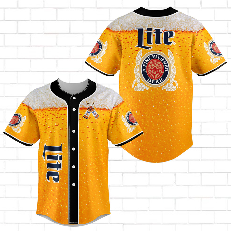 Cool Miller Lite Baseball Jersey New Beer Gift For Beer Drinkers Cool Miller Lite Baseball Jersey New Beer Gift For Beer Drinkers