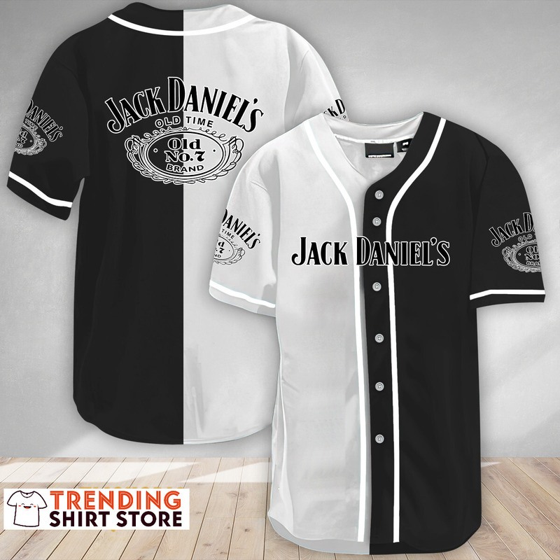 Jack Daniels Baseball Jersey Classic Black And White Jack Daniels Baseball Jersey Classic Black And White