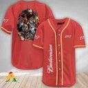 Budweiser Beer Baseball Jersey Michael Pennywise Chucky Jason And Freddy Budweiser Beer Baseball Jersey Michael Pennywise Chucky Jason And Freddy