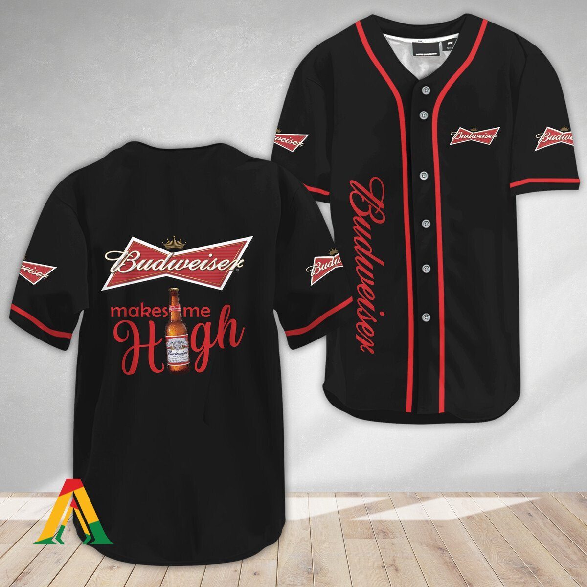 Budweiser Baseball Jersey Make Me High Budweiser Baseball Jersey Make Me High