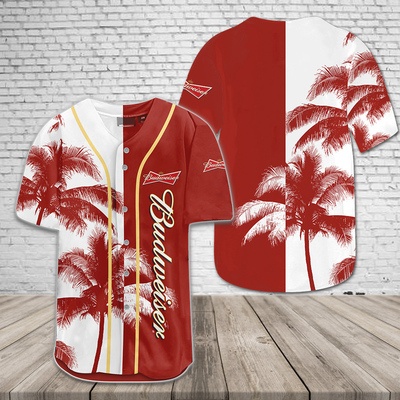 Budweiser Baseball Jersey Palm Island Gift For Summer Lovers Budweiser Baseball Jersey Palm Island Gift For Summer Lovers