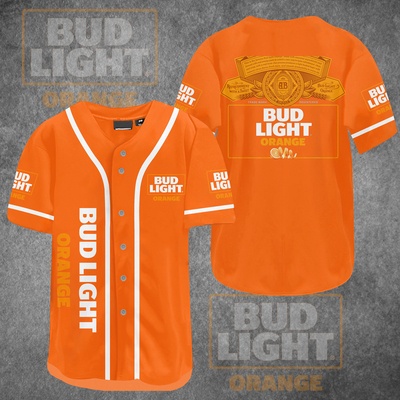 Bud Light Baseball Jersey Orange Gift For Beer Lovers Bud Light Baseball Jersey Orange Gift For Beer Lovers