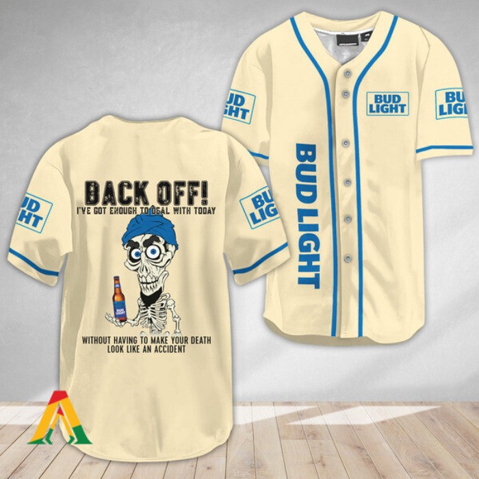 Bud Light Baseball Jersey Funny Achmed Back Off