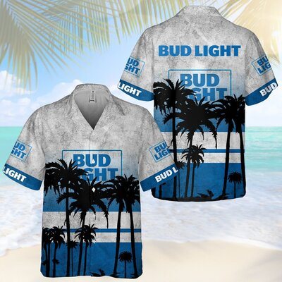 Bud Light Hawaiian Shirt Vintage Palm Island Birthday Gift For Beach Lovers