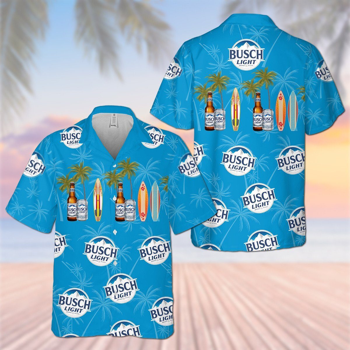 Busch Light Hawaiian Shirt Summer Beach For Surfing Lovers