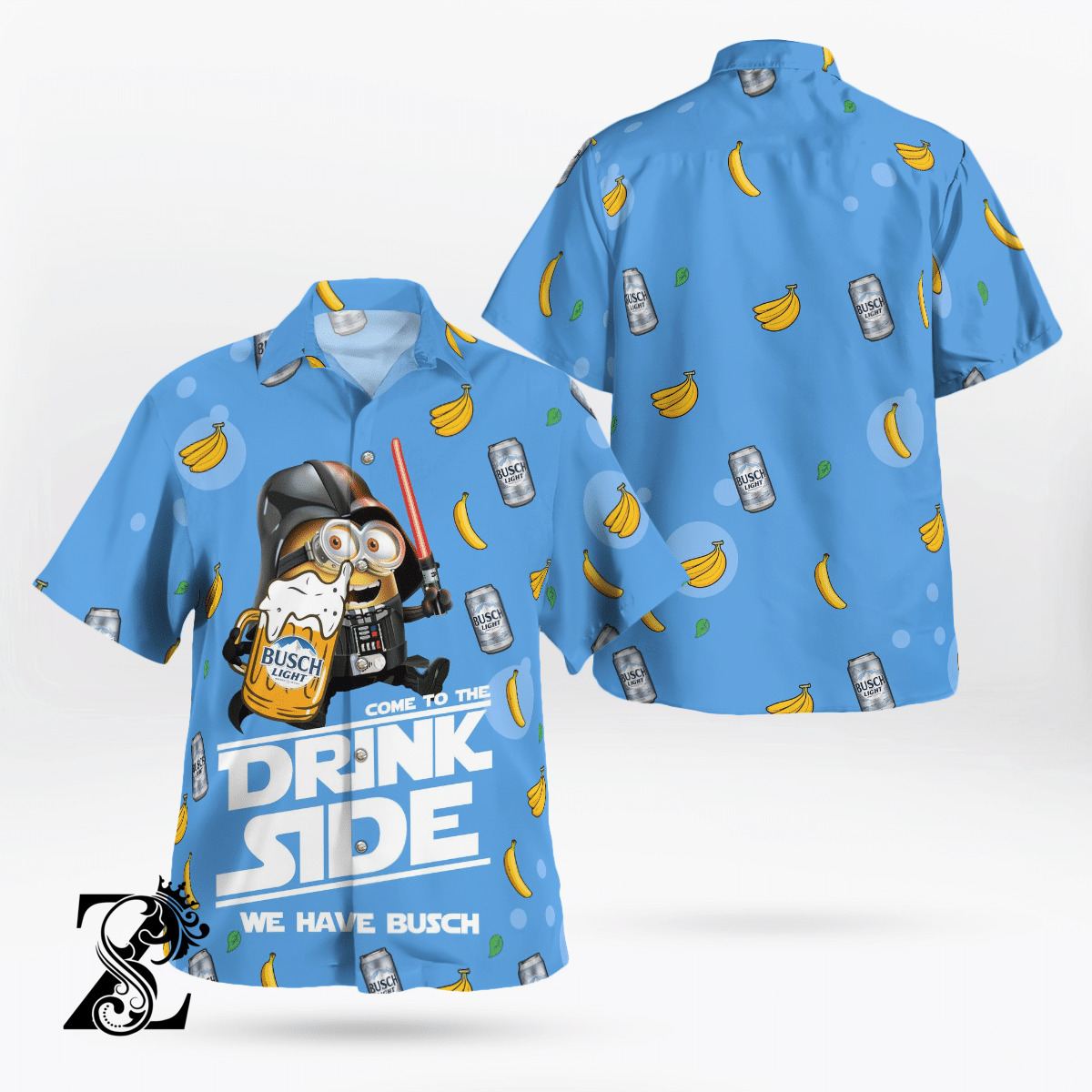 Busch Light Hawaiian Shirt Funny Star Wars Darth Vader Minion Come To Drink Side