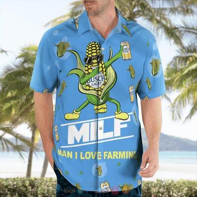 Busch Light Hawaiian Shirt Funny MILF Man I Love Farming Corn Busch Light Hawaiian Shirt Funny MILF Man I Love Farming Corn