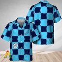 Busch Light Hawaiian Shirt Blue Gingham Pattern Gift For Beer Drinkers Busch Light Hawaiian Shirt Blue Gingham Pattern Gift For Beer Drinkers