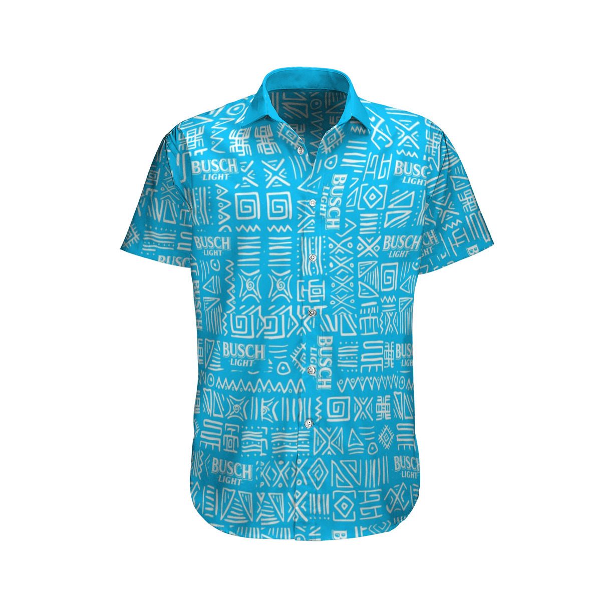 Busch Light Hawaiian Shirt Blue Tribal Pattern All Over Print Busch Light Hawaiian Shirt Blue Tribal Pattern All Over Print