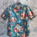 Bud Light Hawaiian Shirt Happy Santa Claus Drinking Beer Merry Christmas