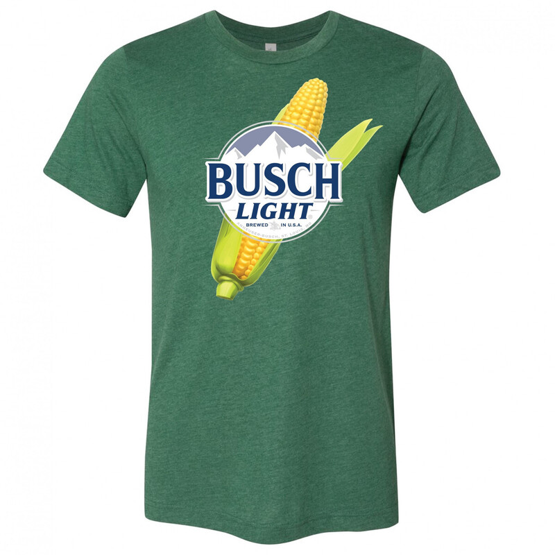 Busch Light T-Shirt Brewed In USA For The Farmers Corn Logo Busch Light T-Shirt Brewed In USA For The Farmers Corn Logo