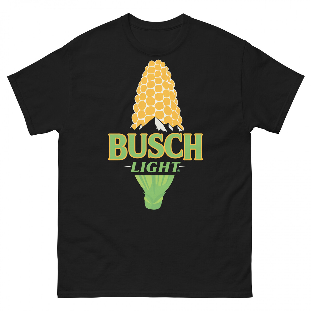 Busch Light T-Shirt For The Farmers Corn Cob Logo