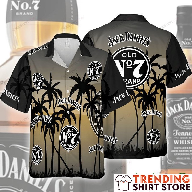 Vintage Jack Daniels Hawaiian Shirt Palm Forest No7 Brand Vintage Jack Daniels Hawaiian Shirt Palm Forest No7 Brand