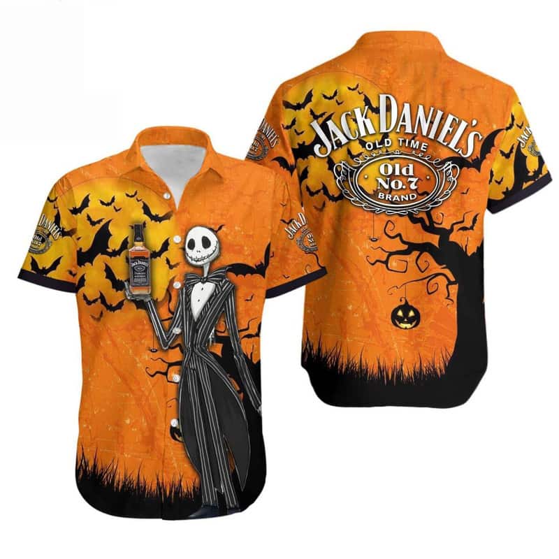 Halloween Jack Skellington Jack Daniels Hawaiian Shirt