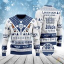 Busch Light Ugly Christmas Sweater In My Veins Jesus In My Heart Busch Light Ugly Christmas Sweater In My Veins Jesus In My Heart