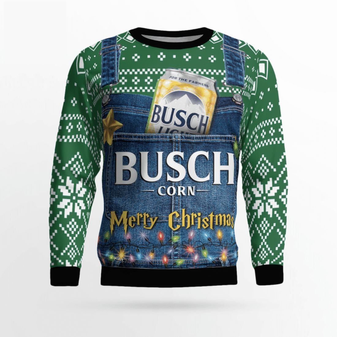 Busch Light Ugly Christmas Sweater Harry Potter Merry Christmas Busch Light Ugly Christmas Sweater Harry Potter Merry Christmas